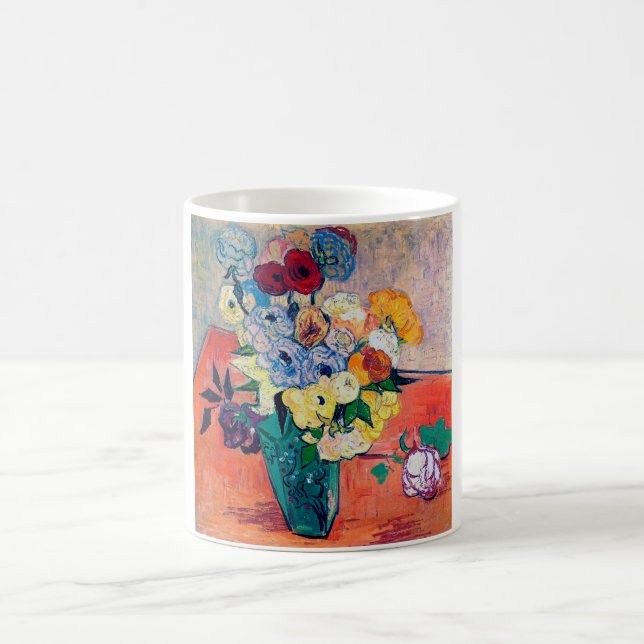 Vase with Roses and Anemones, Van Gogh Coffee Mug (Center)