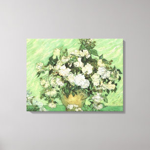 Vase with Roses by van Gogh Wrapped Canvas
