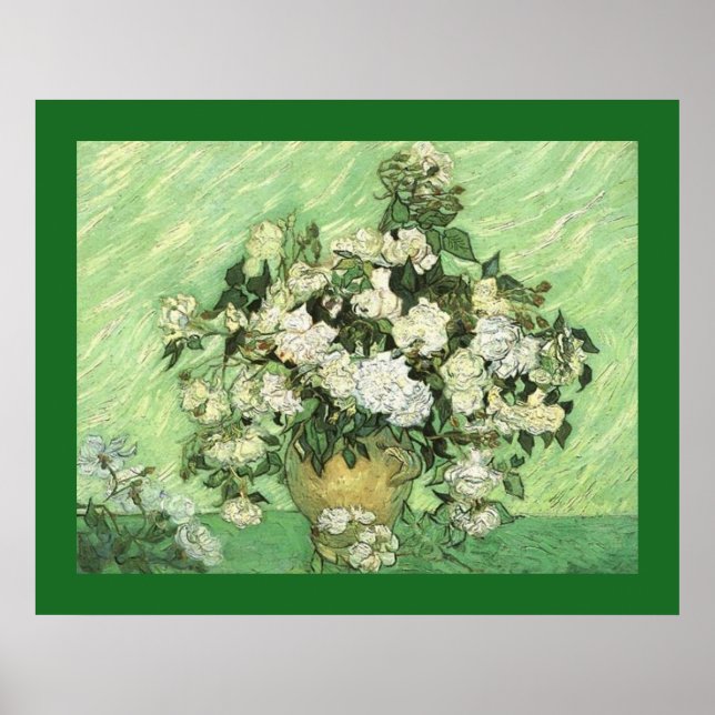 Vase with Roses Post-Impressionist Poster (Front)
