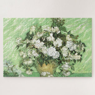 Vase with Roses - Van Gogh Painting Art Vintage Jigsaw Puzzle