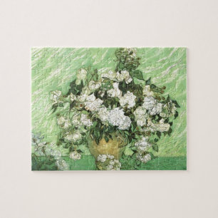 Vase with Roses - Van Gogh Painting Art Vintage Jigsaw Puzzle