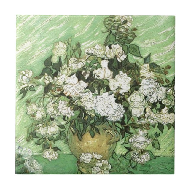 Vase with Roses - Van Gogh Tile (Front)