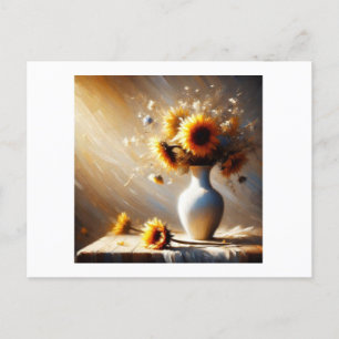 Vase with Sunflowers,  Postcard