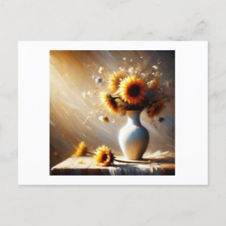 Vase with Sunflowers,  Postcard