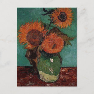 vase with three sunflowers, van Gogh Postcard