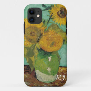 Vase with three sunflowers, Vincent van Gogh iPhone 11 Case