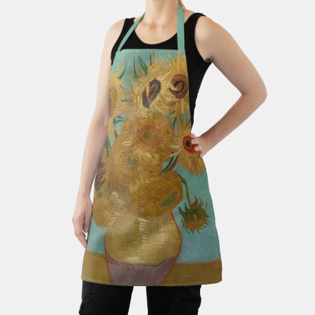 Vase with Twelve Sunflowers by Vincent van Gogh Apron (Insitu)