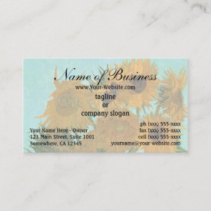 Vase with Twelve Sunflowers by Vincent van Gogh Business Card