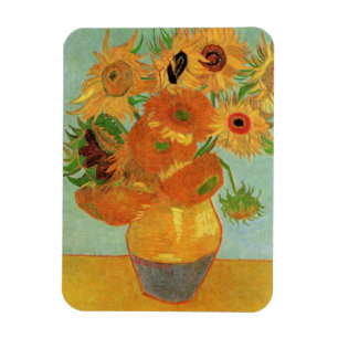 Vase with Twelve Sunflowers by Vincent van Gogh Magnet
