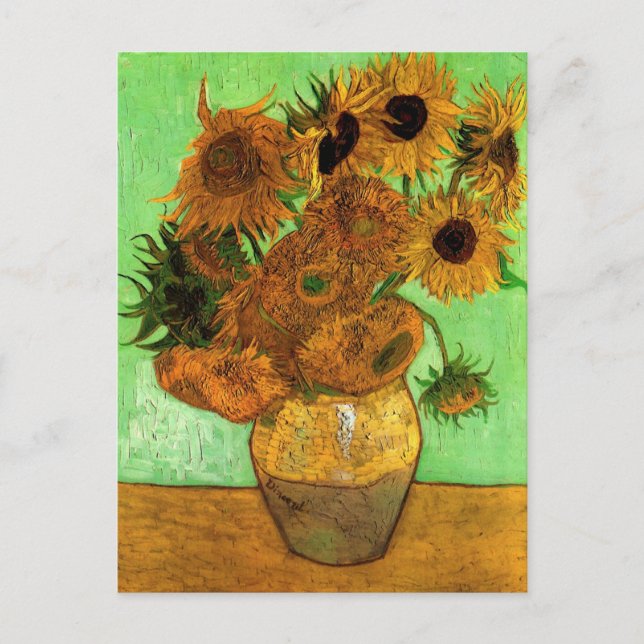 Vase with Twelve Sunflowers by Vincent van Gogh Postcard (Front)