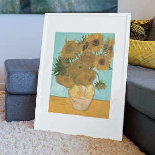 Vase with Twelve Sunflowers by Vincent van Gogh Poster
