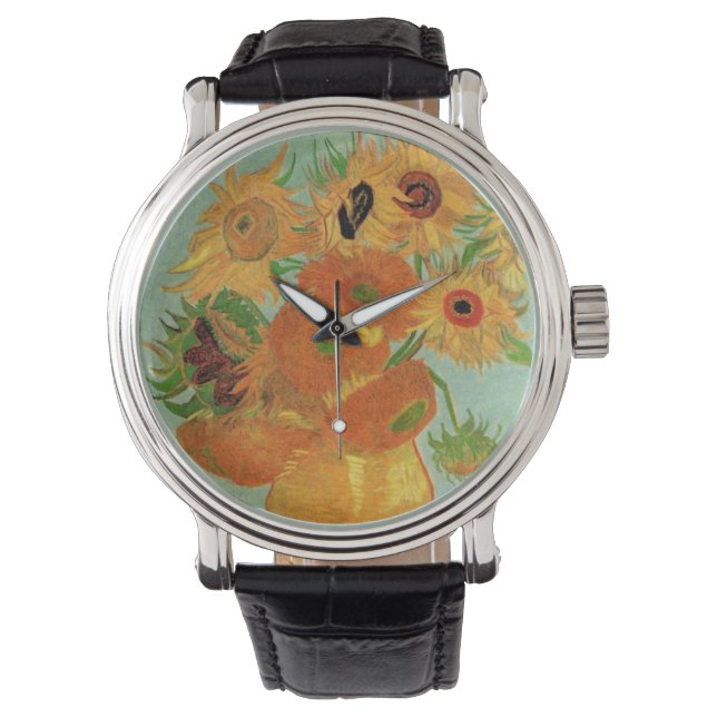 Vase with Twelve Sunflowers by Vincent van Gogh Watch (Front)