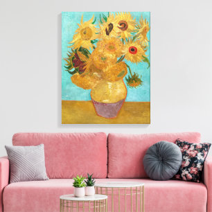 Vase with Twelve Sunflowers   Van Gogh   Canvas Print