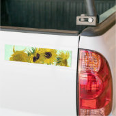 Vase with Twelve Sunflowers Van Gogh Fine Art Bumper Sticker (On Truck)