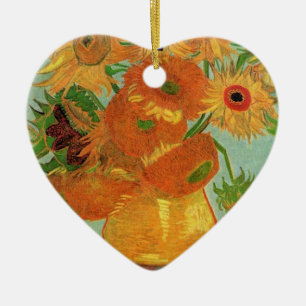 Vase with Twelve Sunflowers, Vincent van Gogh. Ceramic Ornament