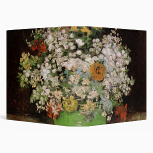 Vase with Zinnia Flowers by Vincent van Gogh Binder