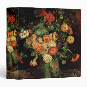 Vase with Zinnias and Geraniums, Vincent van Gogh Binder