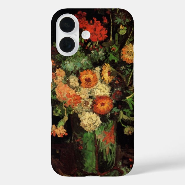 Vase with Zinnias and Geraniums, Vincent van Gogh Case-Mate iPhone Case (Back)
