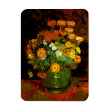 Vase with Zinnias Van Gogh Fine Art