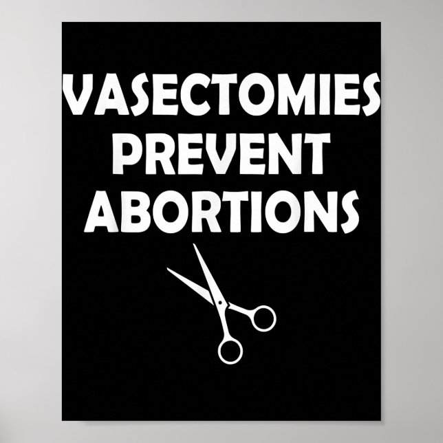 Vasectomies Prevent Abortion Feminist Women Right Poster (Front)