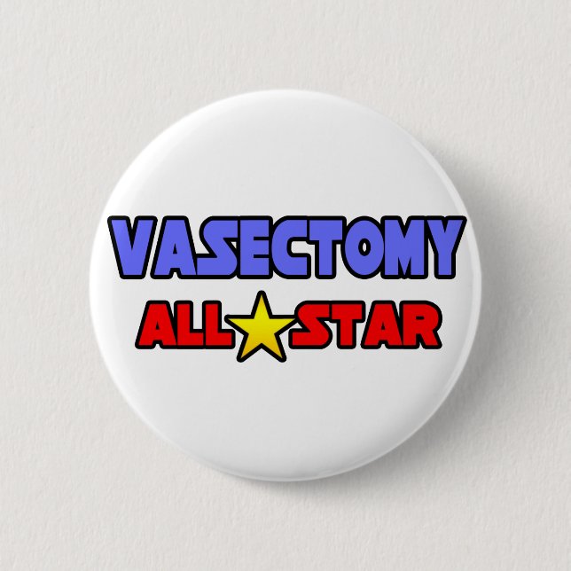 Vasectomy All Star 2 Inch Round Button (Front)