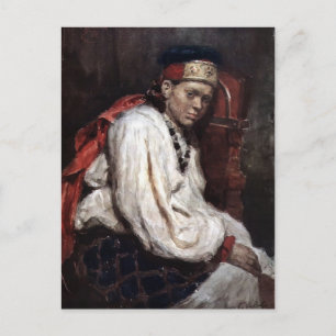 Vasily Surikov-Model in ancient russian costume Postcard