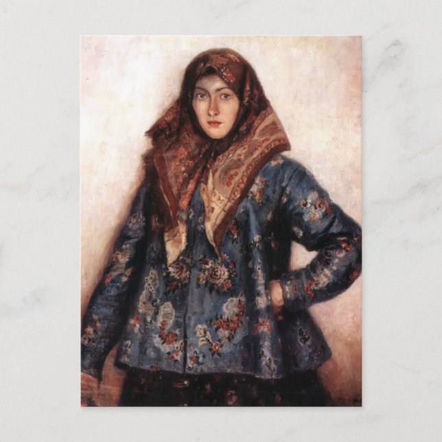 Vasily Surikov- Portrait of L. T. Matorina Postcard (Front)