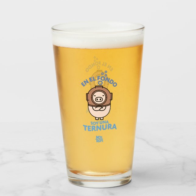 Vaso æIn the background I am a tenderness Glass (Front Filled)