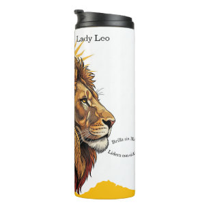 Vaso Thermico Lady Leo León Zodiaco Thermal Tumbler