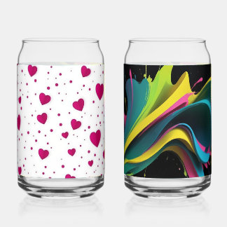 VASOS CORAZONES Y VASOS DE COLORES DIVERSOS