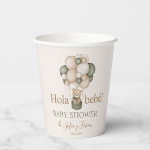 Vasos De Papel Teddy Bear Baby Shower Boy Paper Cups