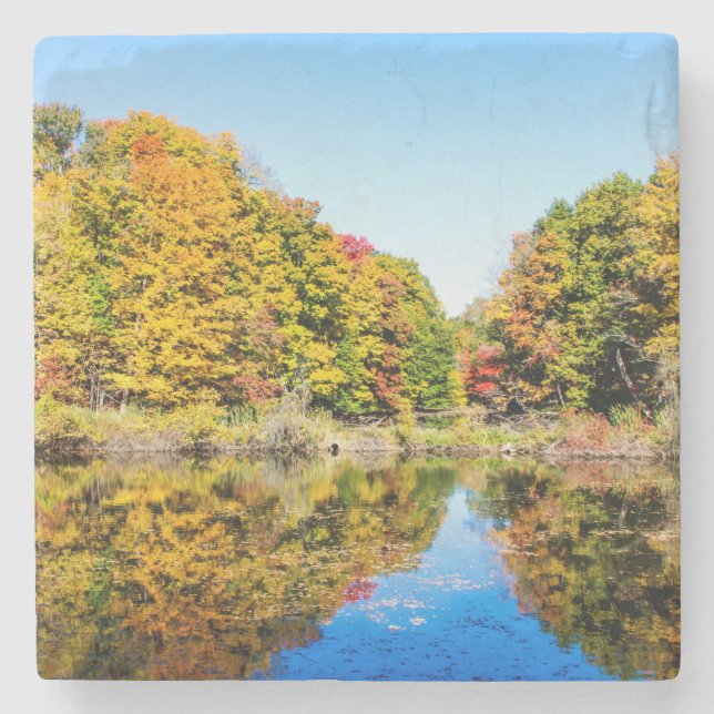Vassar Farms Pond Stone Coaster (Front)