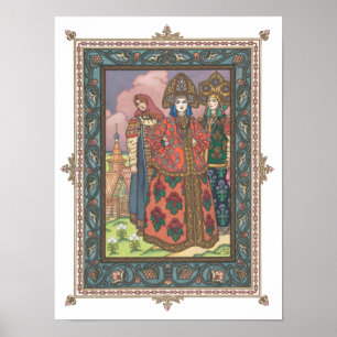 Vassilissa la belle affiche folklorique russe