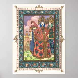 Vassilissa the Fair by Boris Zvorykin Poster
