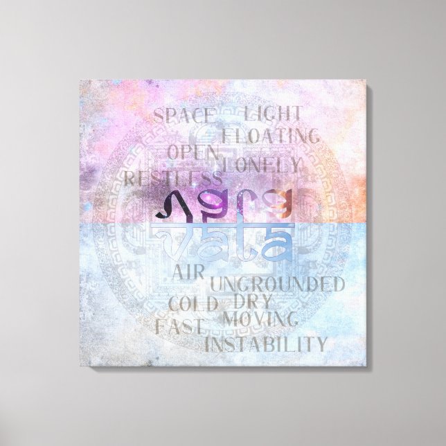 VATA DOSHA - Wrapped Canvas (Front)