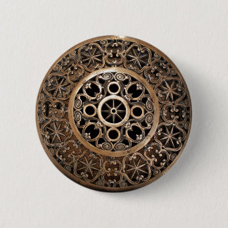 Vatican ancient metal bronze steampunk mysterious 2 inch round button