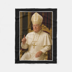 Vatican Christian A New Pope Funny Political  Fleece Blanket