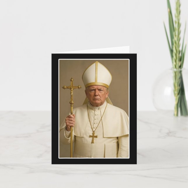 Vatican Christian A New Pope Funny Politics  Card (Front)
