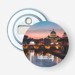 Vatican City At Night Roman Catholic Church Bottle Opener