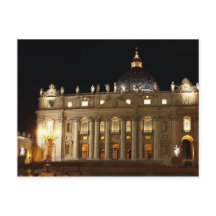 Vatican City Basilica at Night