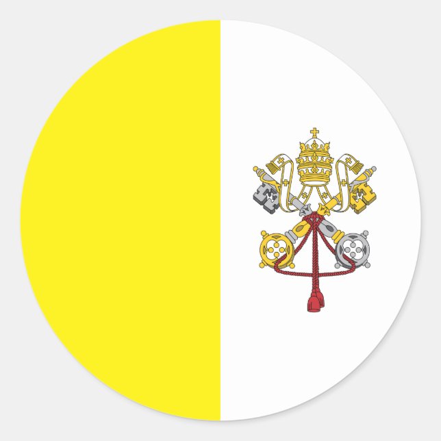 Vatican City Flag Classic Round Sticker (Front)