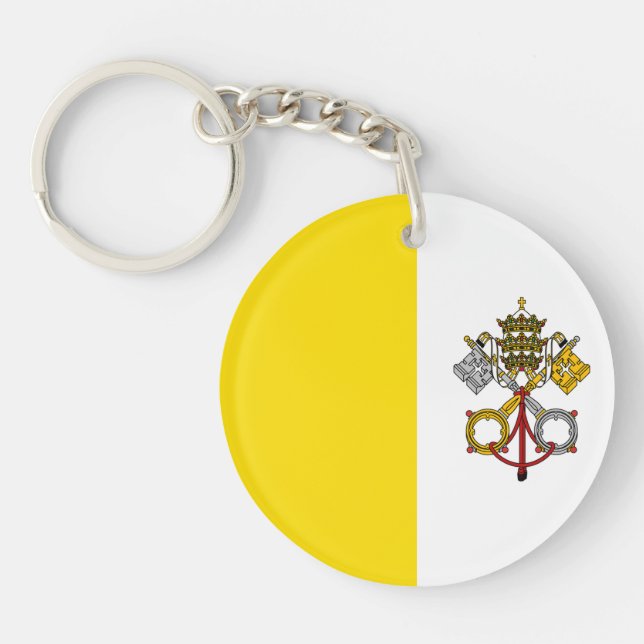 Vatican City Flag Keychain (Front)