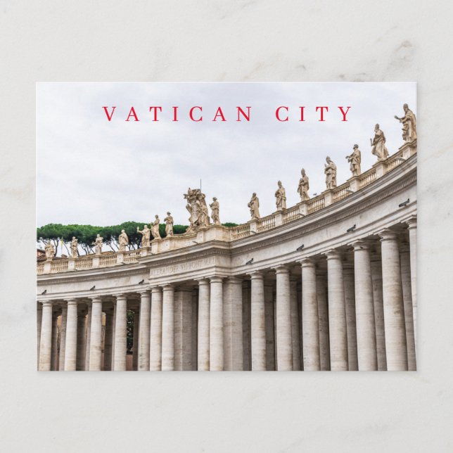Vatican City St.Peter's Square Colonnade postcard (Front)