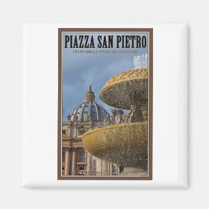 Vatican City - St Peters Square Fountain Magnet