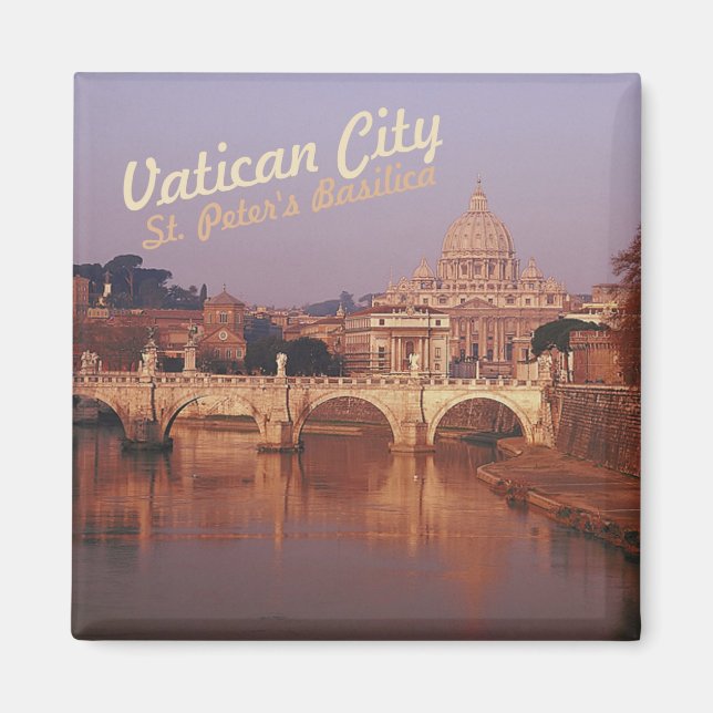 Vatican City St Peters Twilight Frigo Magnet (Devant)