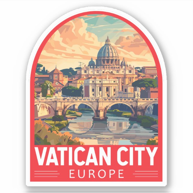 Vatican City Travel Art Vintage (Front)