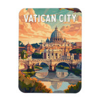 Vatican City Travel Art Vintage