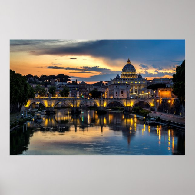 Vatican City View by Night Poster (Front)
