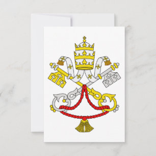 Vatican Coat of Arms Holy Card