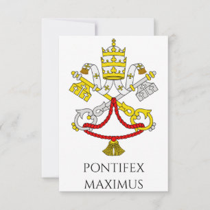 Vatican Coat of Arms Holy Card